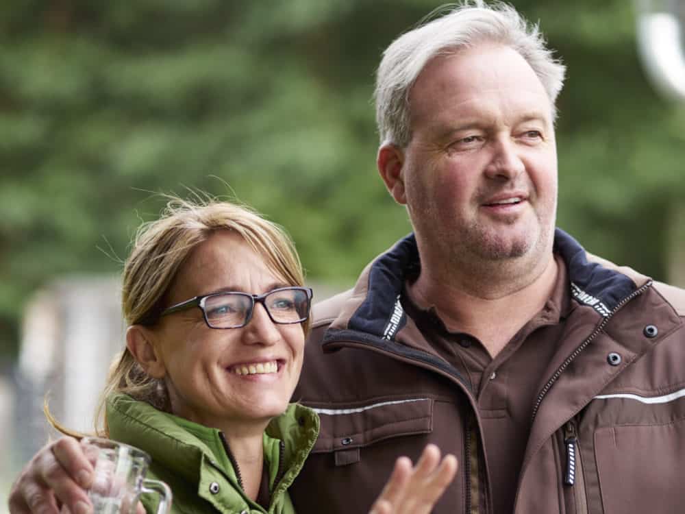 Alpakazüchter Sabine Weinrich und Oliver Menke