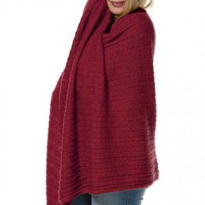 Schal/Stola Suave aus Babyalpaka in sand mit Zopfmuster